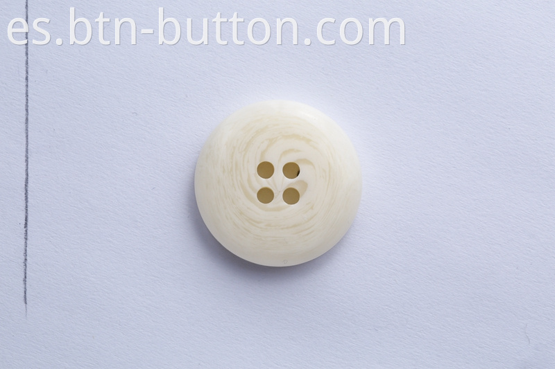 Imitation horn resin button with logo